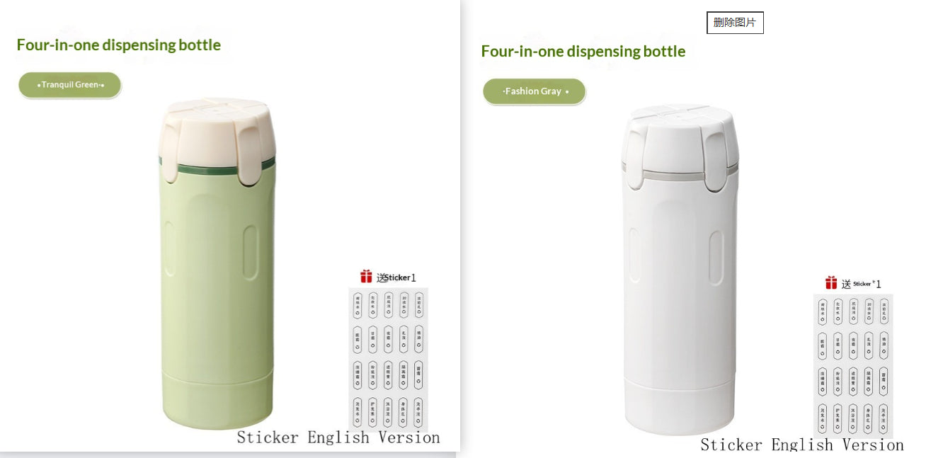 Envase 4 en 1 para Viaje – Portátil y Antiderrames